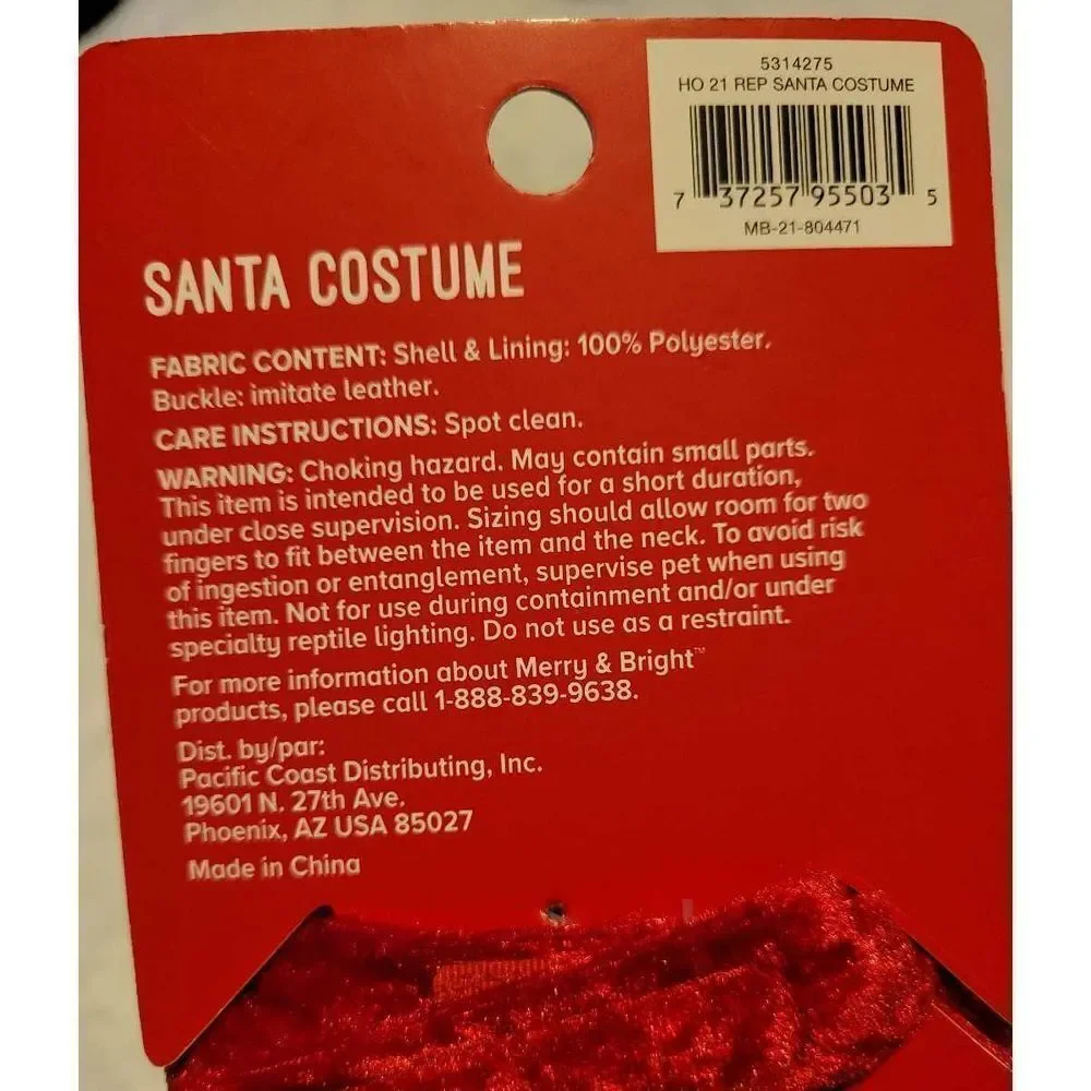 Merry & Bright Santa Reptile Costume- NWT